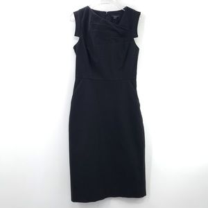 J CREW classic black structured pencil dress Size 0
